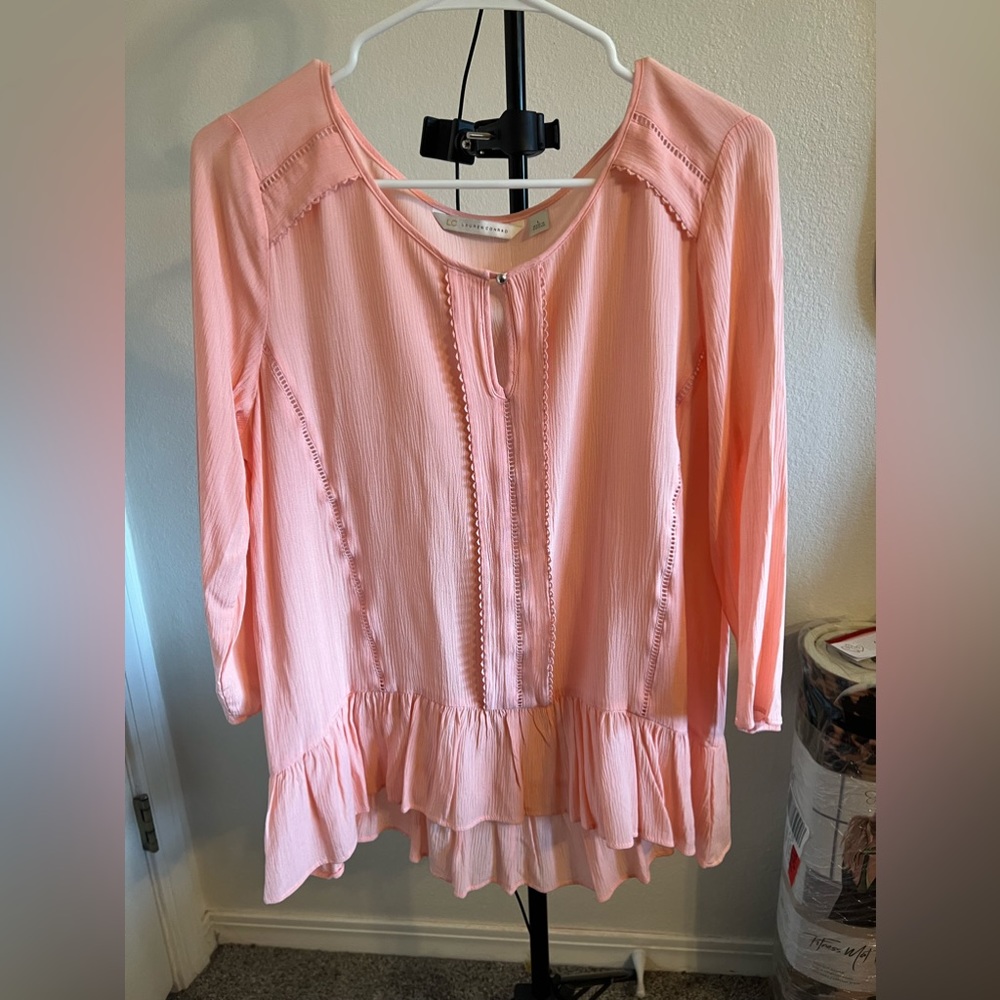 Lauren Conrad Peachy Pink Blouse L